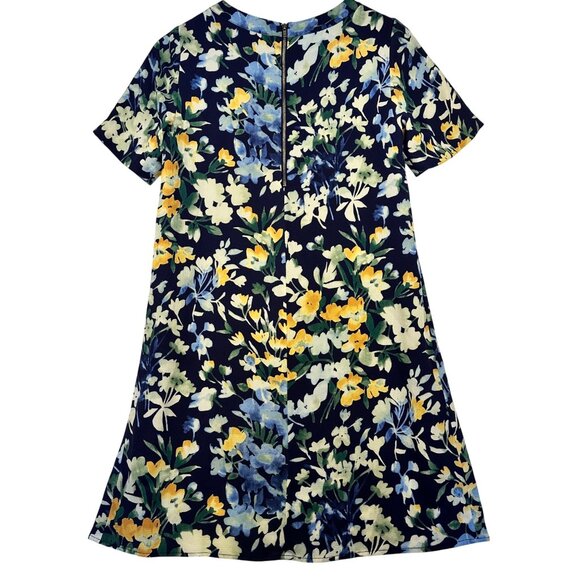 Slate & Willow Womens Blue Floral Throw Shift Dress S Short Feminine Fairycore - Picture 4 of 16
